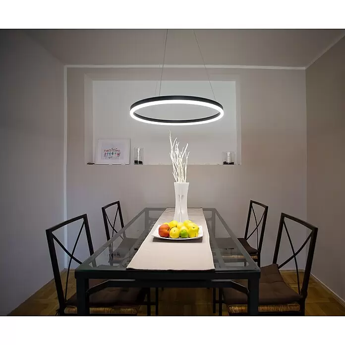 Direct Signs LED-Pendelleuchte Noble - Durchmesser: 800 mm, Schwarz - Stimmungsaufnahme