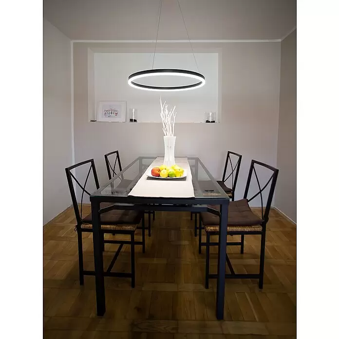 Direct Signs LED-Pendelleuchte Noble - Durchmesser: 800 mm, Schwarz - Stimmungsaufnahme