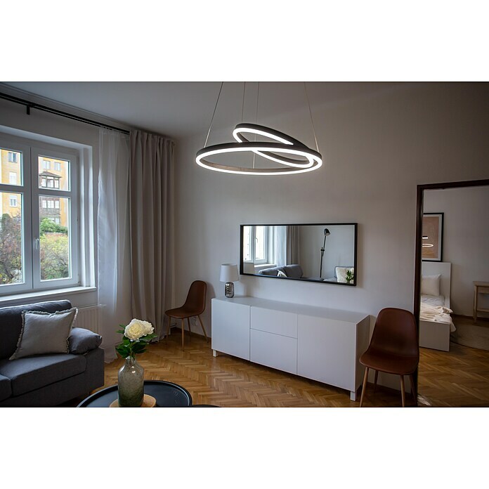 Direct Signs LED-Pendelleuchte Noble (Höhe: 150 cm, Schwarz, Durchmesser: 600 mm) | BAUHAUS