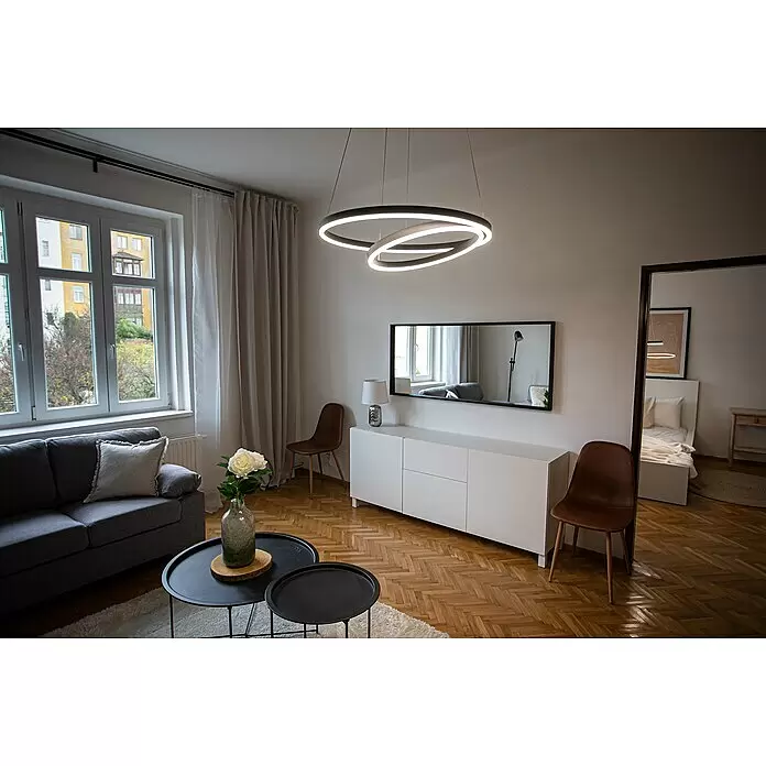 Direct Signs LED-Pendelleuchte Noble - Höhe: 150 cm, Schwarz, Durchmesser: 600 mm - Stimmungsaufnahme