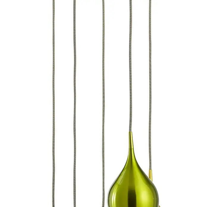 Searchlight Pendelleuchte Vibrant - 200 W, L x B x H: 31 x 30,5 x 160 cm, Bunt, E14 - Schimmernde grüne Hängelampe mit Kettenaufhängung. Ein stilvolles und modernes Beleuchtungselement.