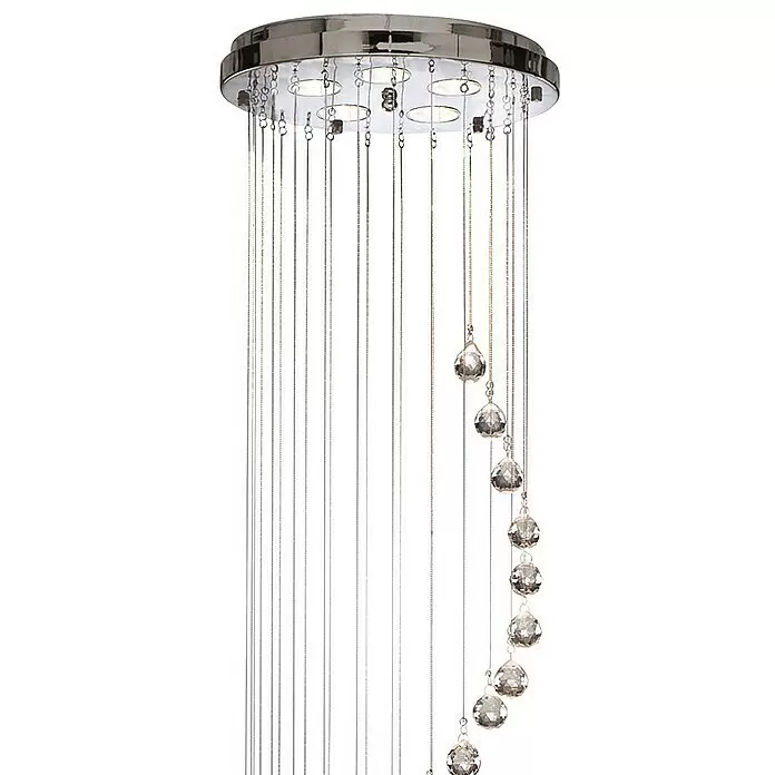 Searchlight Pendelleuchte Hallway - 175 W, L x B x H: 30 x 30 x 180 cm, Chrom, GU10 - Detailaufnahme