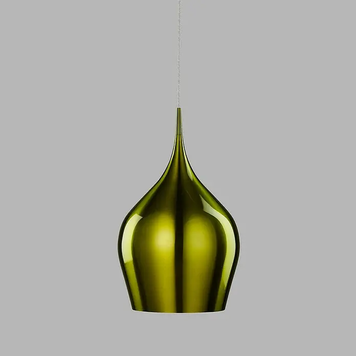 Searchlight Pendelleuchte Vibrant - 60 W, L x B x H: 26 x 26 x 160 cm, Grün, E27, 260 mm - Moderne Pendelleuchte in auffälligem Olivgrün. Elegantes Design für stilvolle Beleuchtung im Wohnbereich.