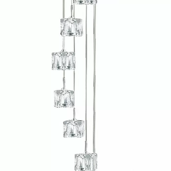 Searchlight Pendelleuchte Ice Cube - 132 W, L x B x H: 20 x 20 x 116 cm, Chrom - Detailaufnahme