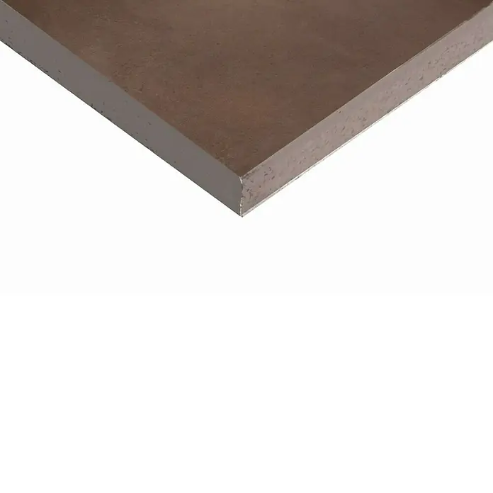 Art-Tec by Palazzo Feinsteinzeugfliese - 60 x 60 cm, Taupe, Matt - Nahaufnahme einer quadratischen, dunkelbraunen Platte mit matter Oberfläche und klar definierten Kanten auf hellem Hintergrund.