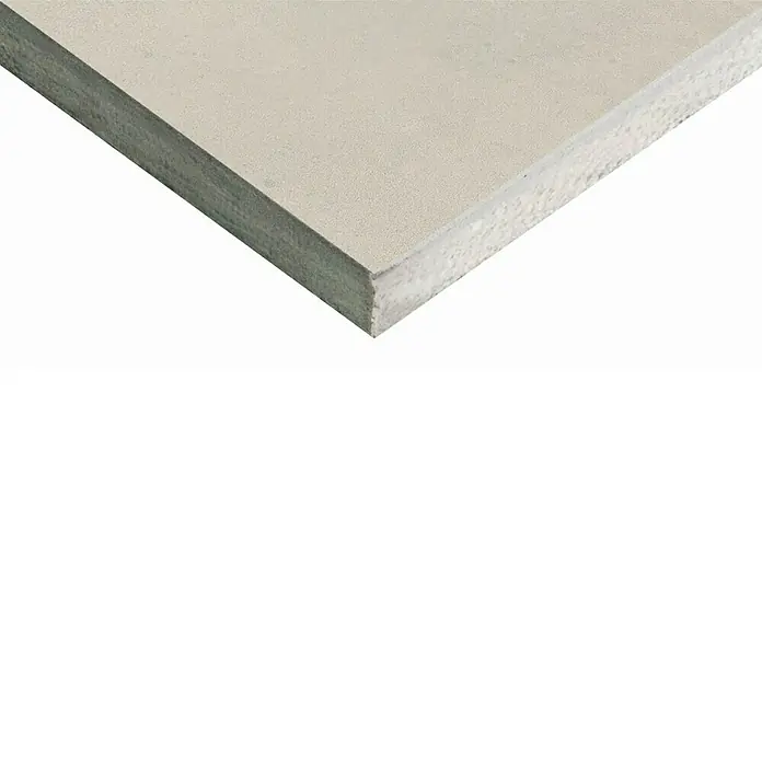 Art-Tec by Palazzo Feinsteinzeugfliese60 x 60 cm, Offwhite, Matt - Nahaufnahme einer Gipskartonplatte, die ihre Textur und Zusammensetzung hervorhebt. Ideal für Bau- und Renovierungsprojekte.