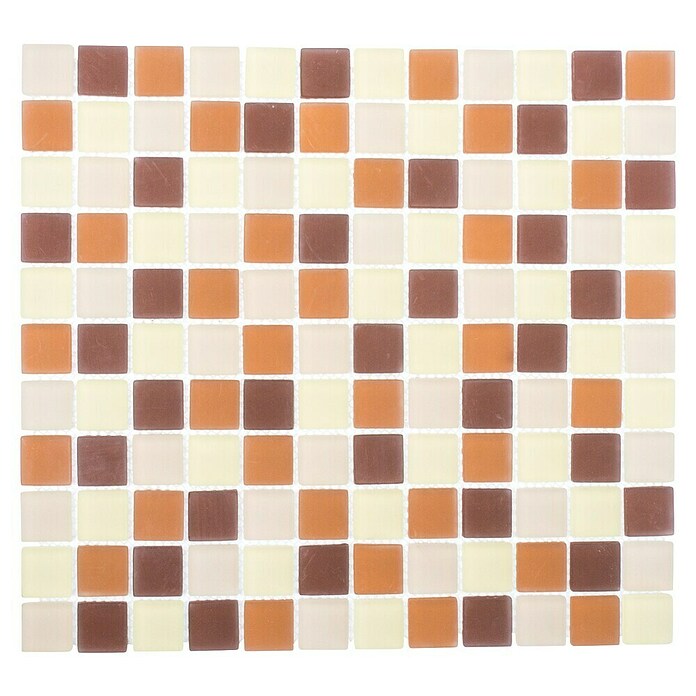 Mozaik pločica Quadrat Crystal Mix XCM 8560  (32,7 x 30,2 cm, Smeđa-bež, Mat) | BAUHAUS