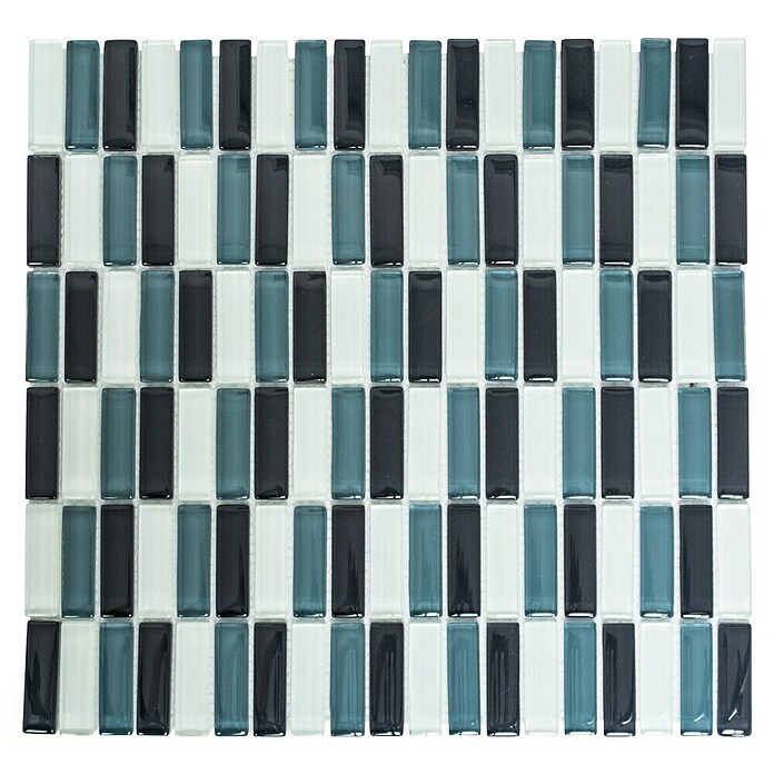 Mozaik pločica Stäbchen Crystal Mix XCM S828  (32,2 x 31 cm, Sive boje, Sjaj) | BAUHAUS