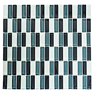 Mozaik pločica Stäbchen Crystal Mix XCM S828 (32,2 x 31 cm, Sive boje, Sjaj)