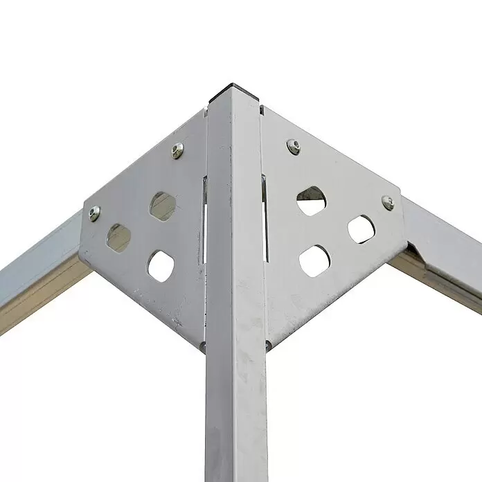 Stema Hochplanen-Set 30-15 - Passend für: Stema Anhänger Basic -30-15er-Serie, Höhe: 150 cm - Grauer Metallrahmen-Eckverbinder mit Schrauben.