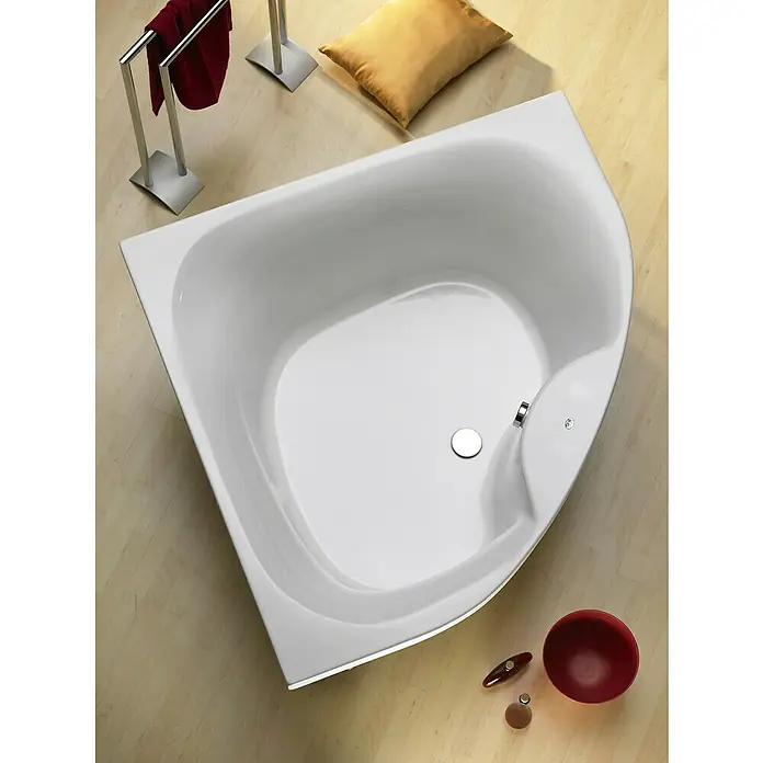 Ottofond Eckbadewanne Largo - 140 x 140 cm, Sanitäracryl, Weiß - Weiße, moderne Eckbadewanne mit glatter Oberfläche. Das perfekte Badezimmeraccessoire für entspannende Stunden.
