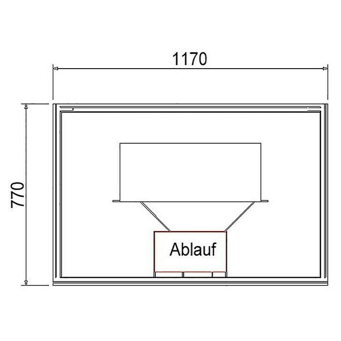 Ottofond Duschwannenträger Coco-R (Passend für: Duschwanne Coco-R 120 x 80 cm)