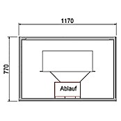 Ottofond Duschwannenträger Coco-R (Passend für: Duschwanne Coco-R 120 x 80 cm)