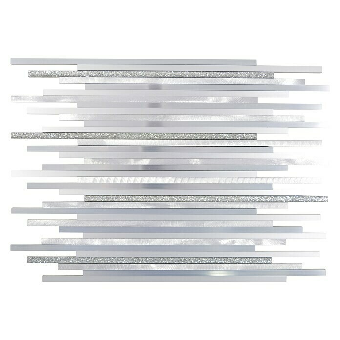 Mozaïektegel (27,2 x 30,2 cm, Aluminium, Zilver)