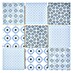 Mosaikfliese Quadrat Clam Blue 