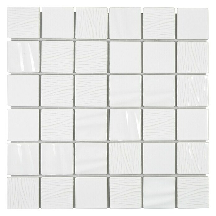 Mozaïektegel vierkant Nippon CG KN1 (29,5 x 29,5 cm, Wit, Glanzend) | BAUHAUS