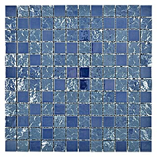 Mosaikfliese Quadrat Gakue CG GA6 (31,6 x 31,6 cm, Blau, Glänzend)