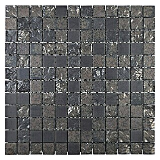 Mozaïektegel vierkant Nippon CG SB10 (31,6 x 31,6 cm, Zwart, Mat)