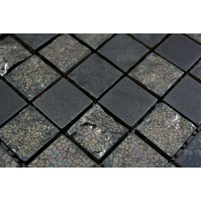 Mosaikfliese Quadrat Sabi CG SB10 (31,6 x 31,6 cm, Schwarz, Matt) | BAUHAUS