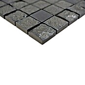 Mosaikfliese Quadrat Sabi CG SB10 (31,6 x 31,6 cm, Schwarz, Matt) | BAUHAUS