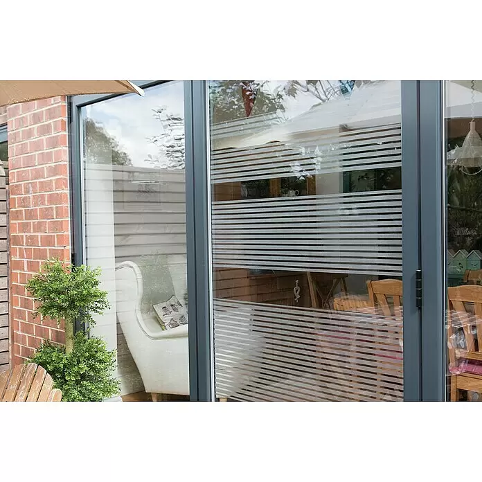 D-c-fix StaticStripes Glasfolie Clarity - 200 x 15 cm, Transluzent, Statisch haftend - Stimmungsaufnahme