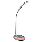 Globo Lámpara de sobremesa LED (1 luz, 3 W, Blanco neutro, Altura: 48 cm, Plateado metálico)