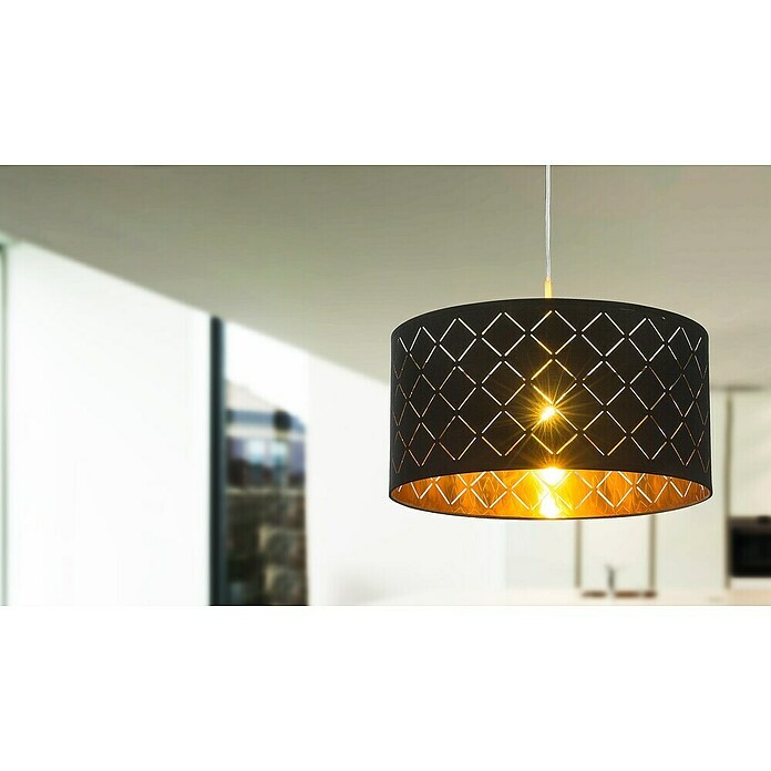 Globo Clarke Viseća svjetiljka (60 W, Crna, Visina: 140 cm)