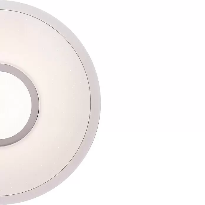 Lavida LED-Deckenleuchte rund Solesino - 16 W, Ø x H: 400 mm x 8 cm, Weiß - Detailaufnahme