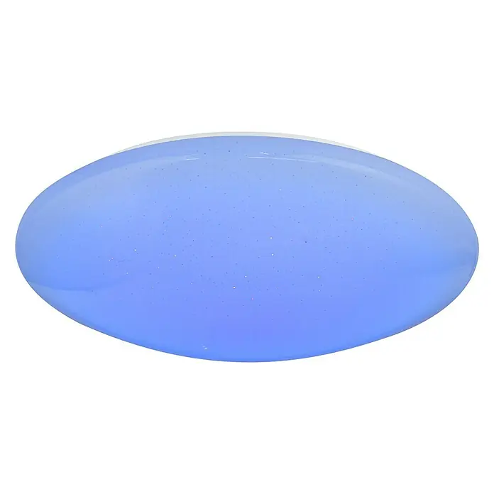 Lavida LED-Deckenleuchte rund Marano - 48 W, Ø x H: 490 mm x 12 cm, Weiß - Blaue, ovale Deckenleuchte mit Glitzereffekt, die eine sanfte und stimmungsvolle Beleuchtung bietet. Perfekt für moderne Wohnräume.