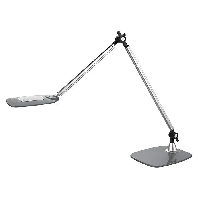 Globo Tischleuchte Pattaya - 10 W, L x B x H: 49 x 17,9 x 96 cm, Grau, Schwarz - Moderne Schreibtischlampe in Silber und Grau. Die Lampe ist verstellbar und ideal für Büro und Zuhause.