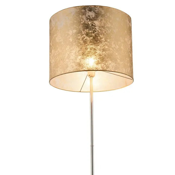 Globo Lámpara de pie - Altura: 160 cm, Oro - Elegante lámpara de pie con pantalla dorada. La lámpara proporciona una luz cálida y crea un ambiente agradable en la habitación.