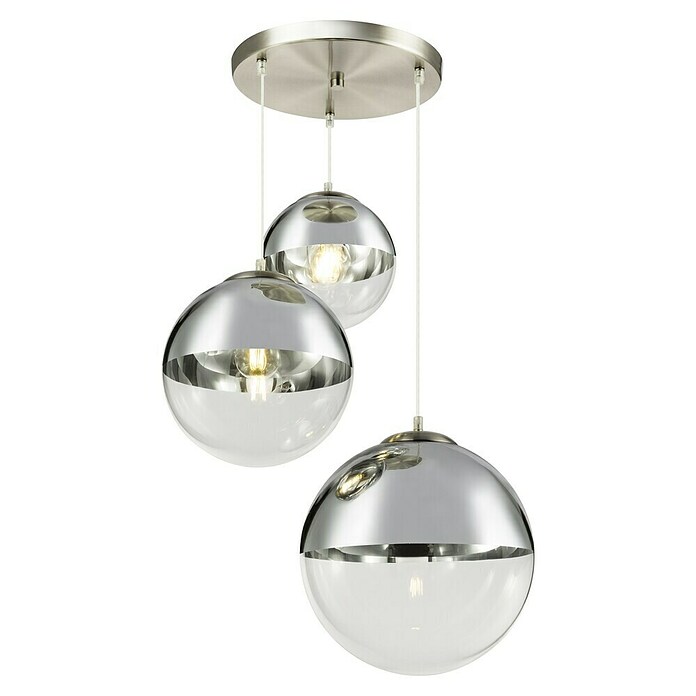 Globo Lámpara colgante (40 W, Cromo, Altura: 120 cm)