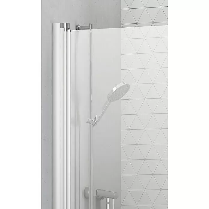 Camargue Vario Eckdusche S4+S13PL x B x H: 120 x 100 x 195 cm, Beschichtet, Stärke: 6 mm, Silber