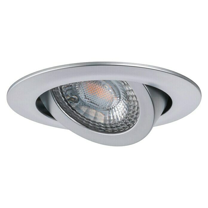 Paulmann LED-Einbauleuchten-Set6 W, Chrom, 3 Stk., Warmweiß, 8,2 cm Front View