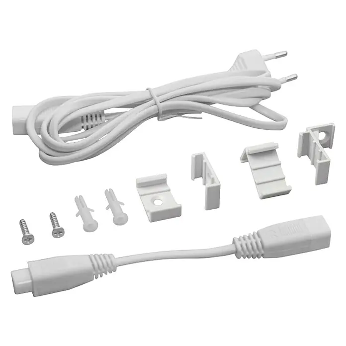 Ledvance LED-Lichtleiste Switch BattenL x B x H: 117,3 x 2,2 x 3 cm, Lichtfarbe: Warmweiß, 14 W - Zubehörset für LED-Streifen mit Netzkabel, Verbindungskabel, Befestigungsclips, Schrauben und Dübel zur einfachen Installation.