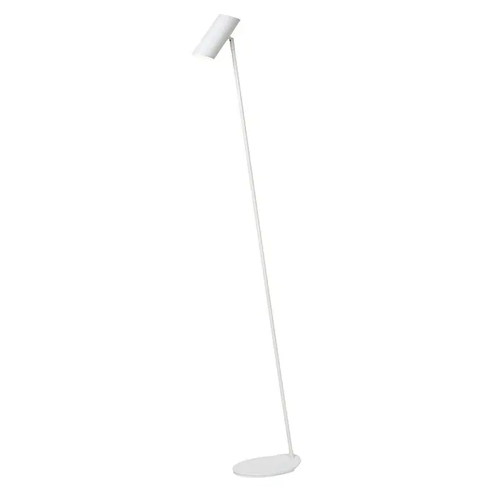 Lucide Hester Stehleuchte - Höhe: 134 cm, GU10, Weiß - Elegante, minimalistische Stehlampe in Weiß. Das moderne Design passt ideal in jeden Wohnbereich und spendet angenehmes Licht.