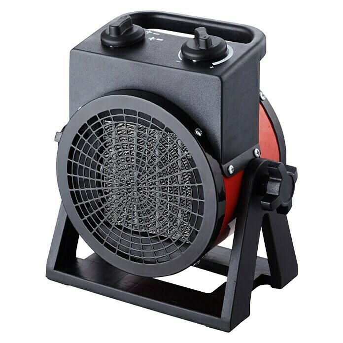 Voltomat HEATING Keramik-Heizlüfter2.000 W, Rot/Schwarz, 12,5 x 22,7 x 24 cm Diagonal View