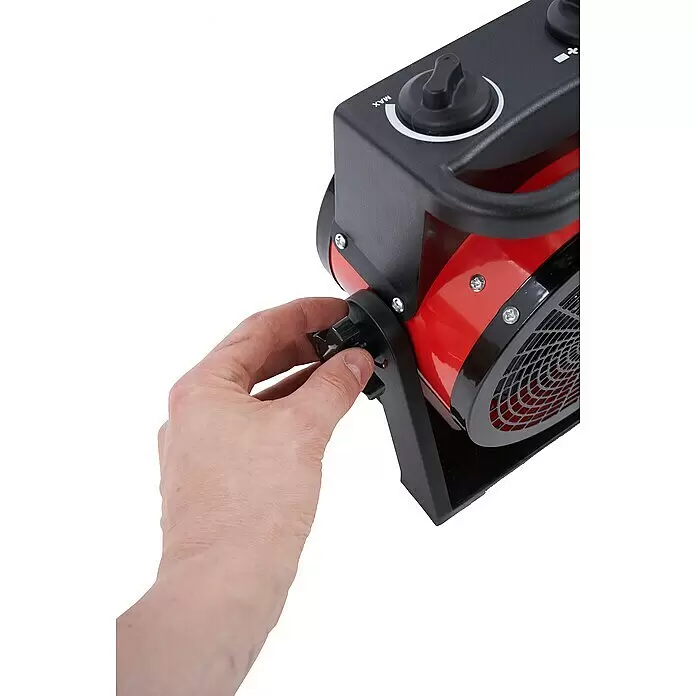Voltomat HEATING Heizlüfter - 1.000 W - 2.000 W, Rot/Schwarz, 12,5 x 22,7 x 24 cm - Detailaufnahme