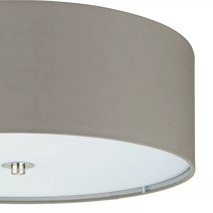 Eglo Pasteri Deckenleuchte rund - 180 W, Farbe Schirm: Taupe, Weiß, E27 - Detailaufnahme