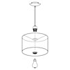 Eglo Maserlo Pendelleuchte rund (Cappuccino, Höhe: 110 cm, Max. Leistung: 60 W, E27, 1-flammig)