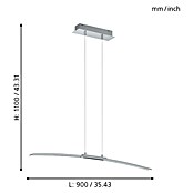 Eglo LED-Pendelleuchte Lasana (30 W, Chrom, Höhe: 110 cm)