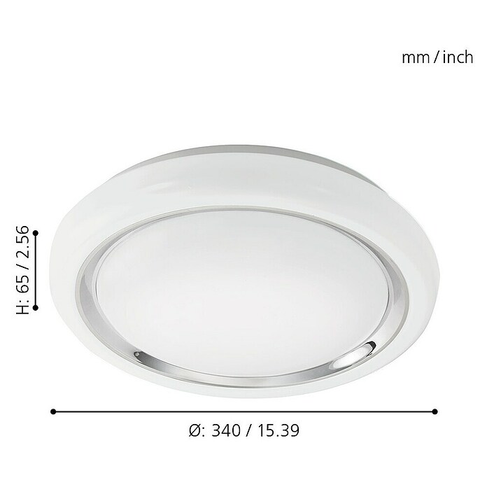Eglo LED stropna svjetiljka Capasso  (18 W, Srebrna, Bijela) | BAUHAUS