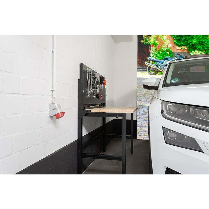 Werkbank (L x B x H: 64,5 x 120,5 x 140 cm)