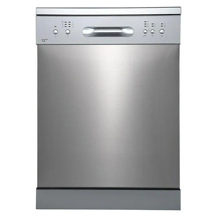 Edesa Lavavajillas libre instalación EDW-6130 X - Ancho: 60 cm, Número de cubiertos: 13 ud., Consumo de agua por uso: 11 l - Lavavajillas plateado con panel de control superior para una fácil gestión del ciclo.