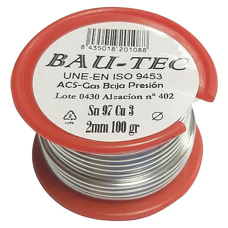 Bobina para soldar estaño - cobre 3%