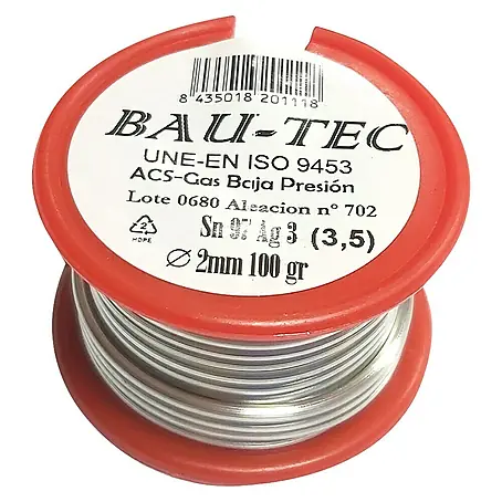 Bobina para soldar estaño - plata 3%
