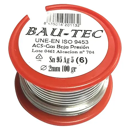 Bobina para soldar estaño - plata 5%