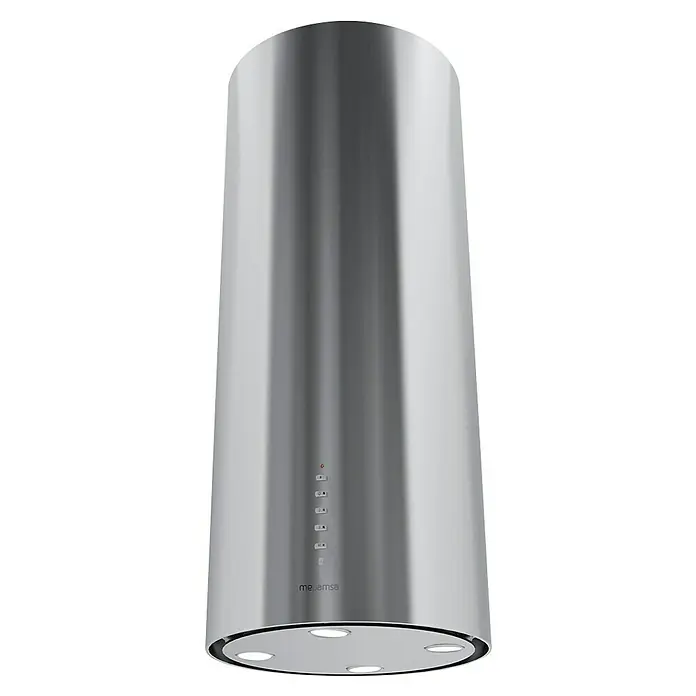 Mepamsa Campana para isla Cylindra Isla Pro - Ancho: 37 cm, Máx. Potencia del ventilador en modo extracción: 575 m³/h, Acero inoxidable - Elegante campana extractora de acero inoxidable. Tiene una forma cilíndrica con iluminación moderna y botones de control fáciles.