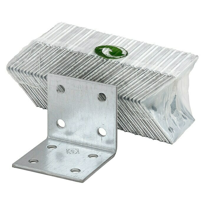 Vormann Conector en ángulo (L x An x Al: 40 x 40 x 20 mm, Espesor: 2 mm, 40 ud., Zincado) | BAUHAUS