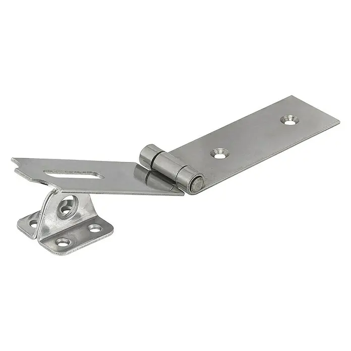 Stabilit Pestillo - L x An: 200 x 35 mm - Cierre de caja metálica con superficie brillante y orificios de montaje para una fijación segura y estable.